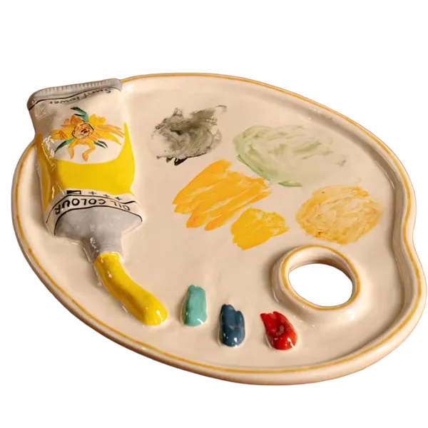 Handpainted ceramic plate