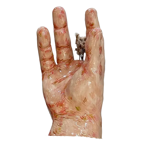 Ceramic hand sculpture