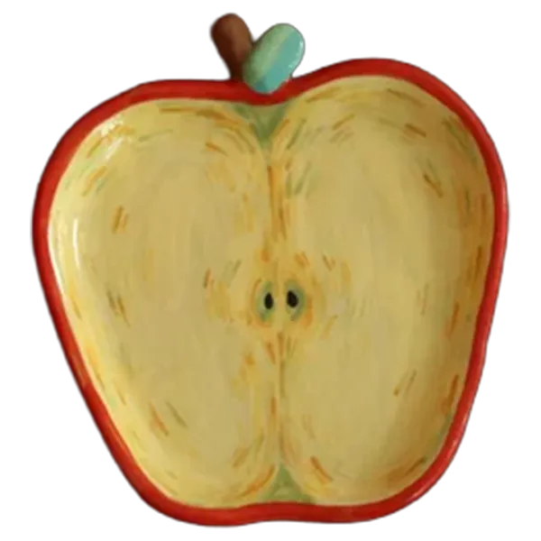 Red ceramic apple piece